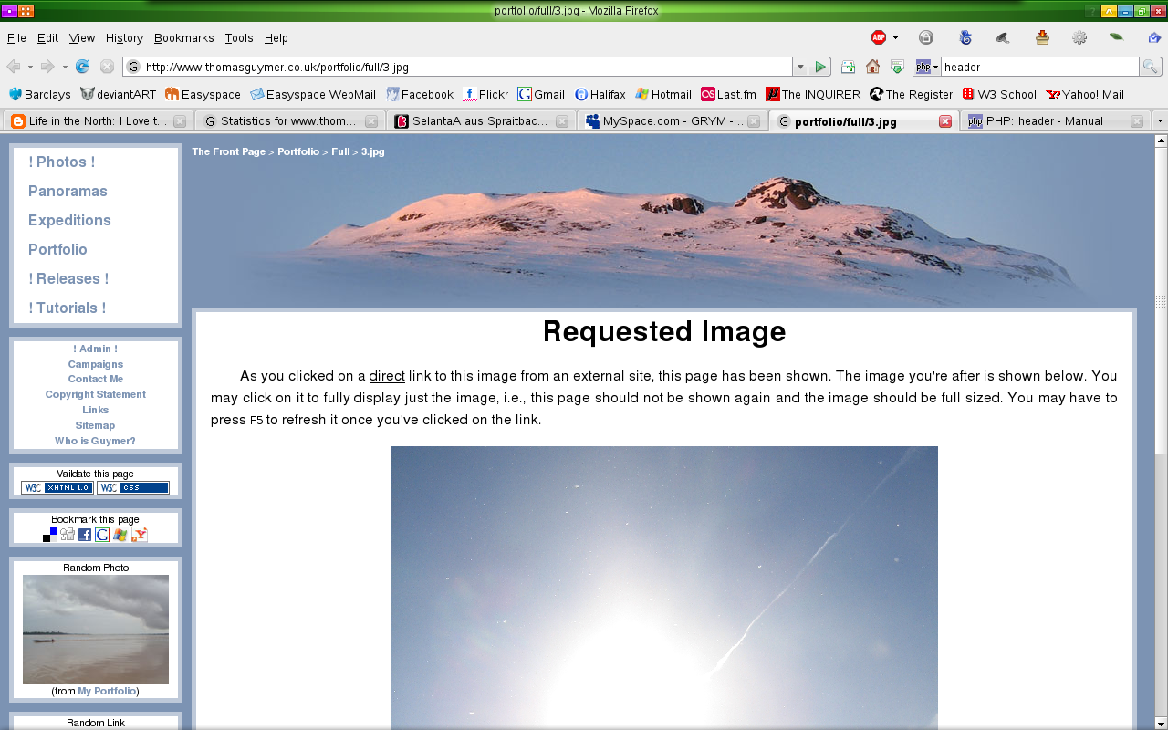 Hotlinking Example (2) - Followed Link