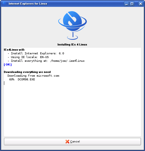 Installing IEs4Linux