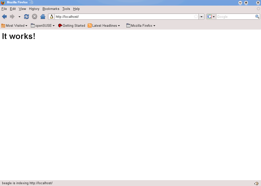 localhost screen shot