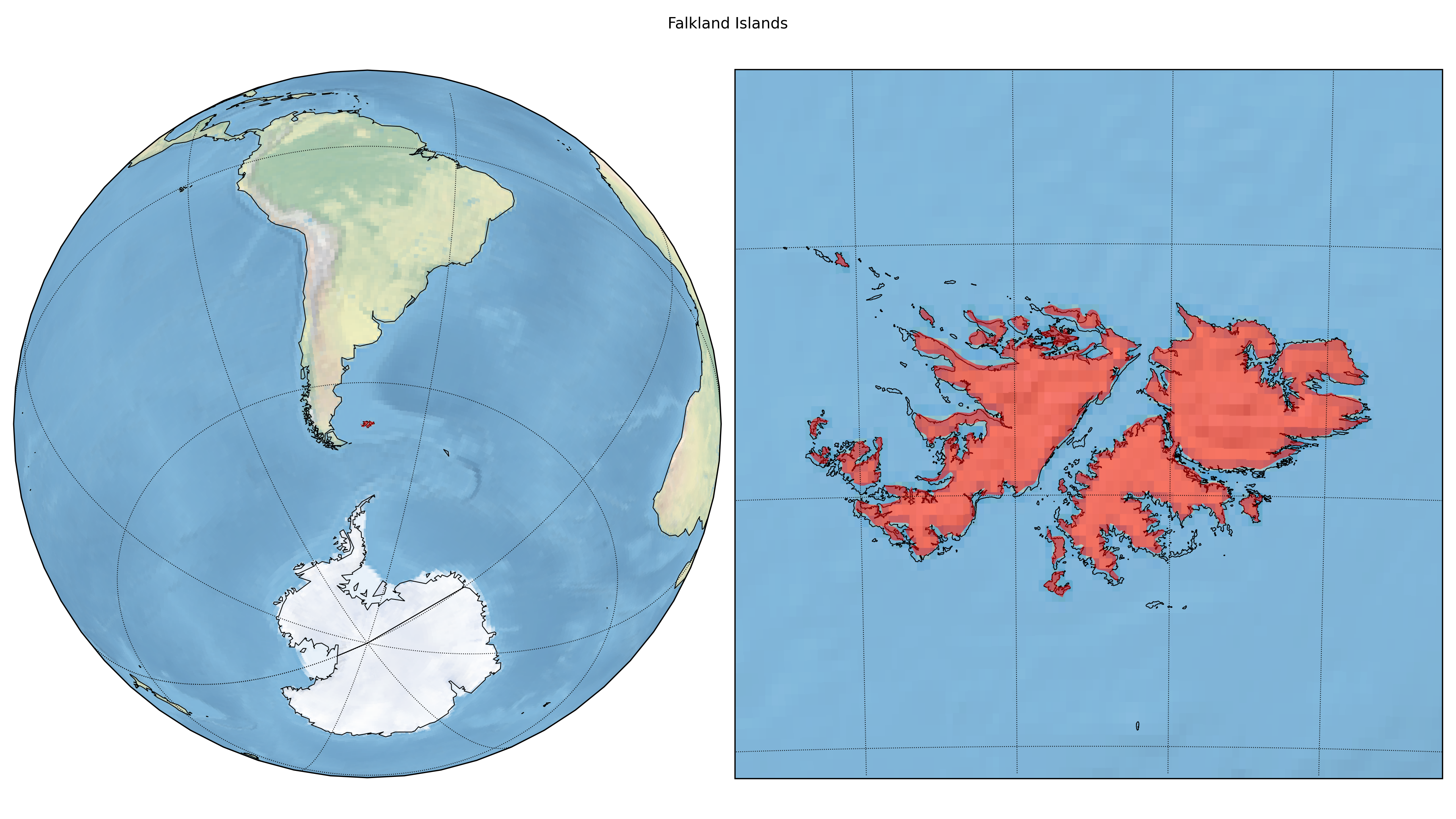 Map of the Falkland Islands